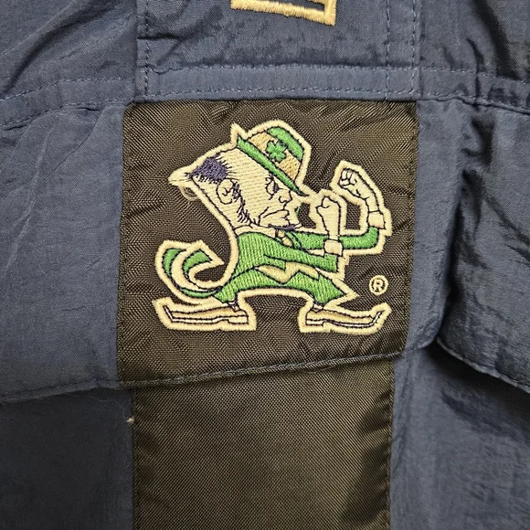 Vintage 90s Norte Dame Fighting Irish Starter Pullover Jacket Size L